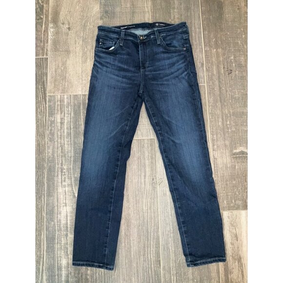 AG Adriano Goldschmied Prima Crop Cigarette Leg Jeans Women's Size 28 Dark Wash - Picture 1 of 4